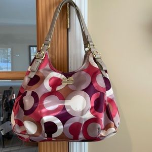 Multi color coach purse